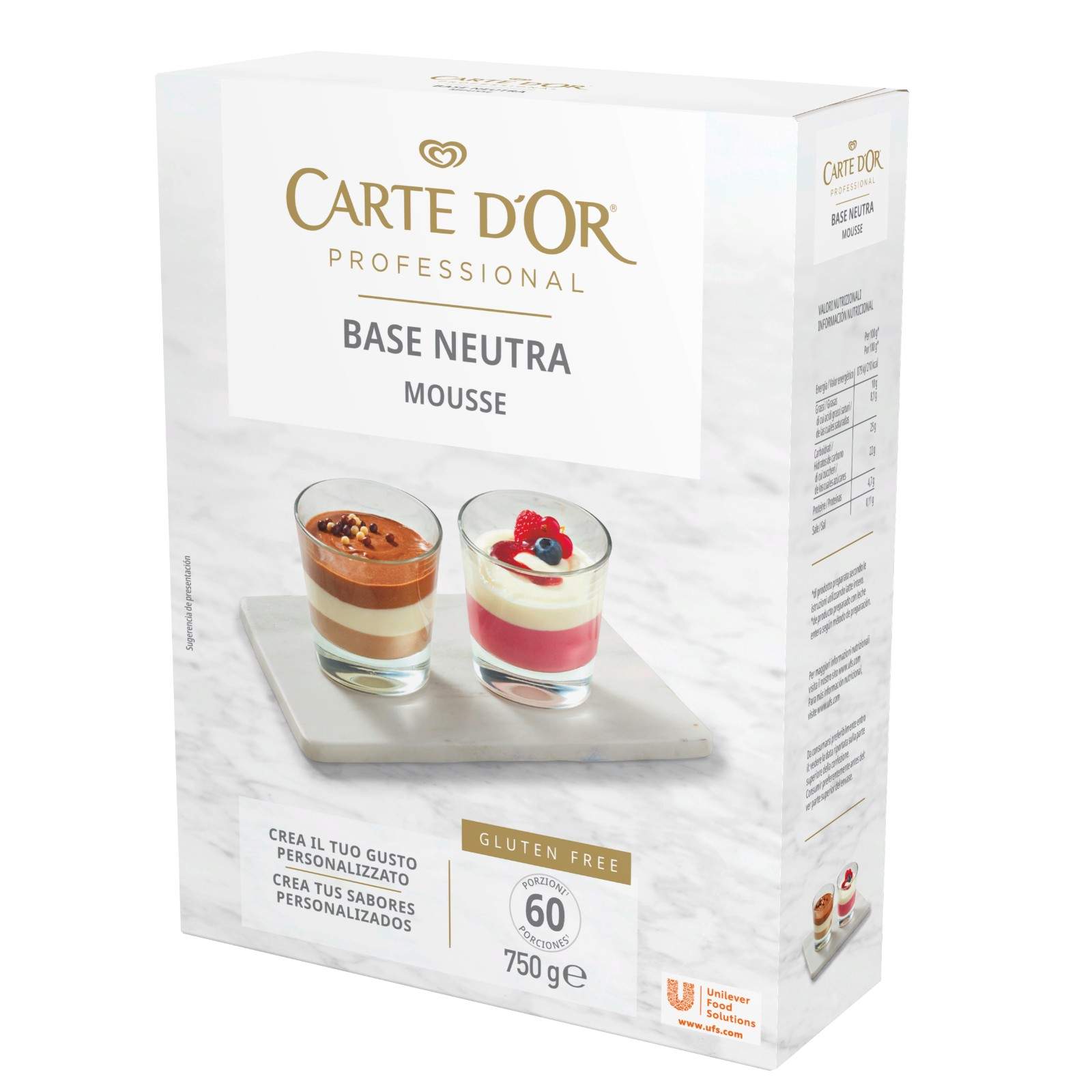 Carte D'Or Base Neutra Mousse - Carte D’Or Professional ti offre una gamma completa di Basi Neutre per coprire tutte le esigenze di pasticceria