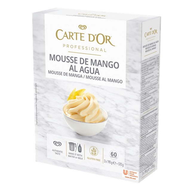 Carte D’Or preparato per Mousse al Mango - Carte D’Or ti offre una ricca gamma di mousse, classiche e di tendenza, per aggiornare il tuo menù in modo semplice ma sempre originale