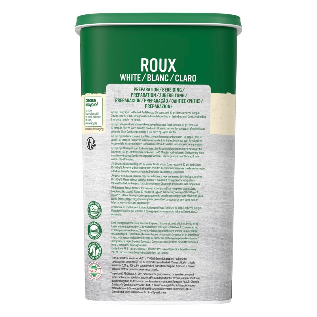 Knorr Roux Bianco istantaneo granulare 1 Kg - Il Roux è una base legante indispensabile per la preparazione di tutte le tue salse in cucina