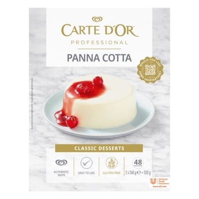 Carte d’Or preparato per Panna Cotta - Gusto e colore autentici. Consistenza perfetta anche dopo 24 ore. Senza glutine.