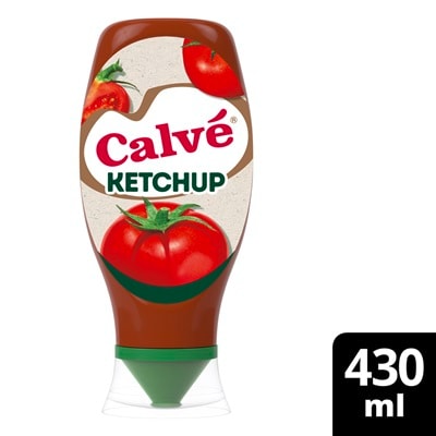 Calvé Tomato Ketchup Top Down 430 ml - Ideale come salsa di accompagnamento, da spalmare e per personalizzare le tue salse.